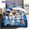 Lionel Messi Pattern Bedding Home Decoration Birthday Gift (1 * Duvet Cover + 2 * Pillowcase, Without Core),fan Merchandise.