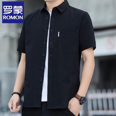 Men's 100% Cotton Short Sleeve Casual Shirt