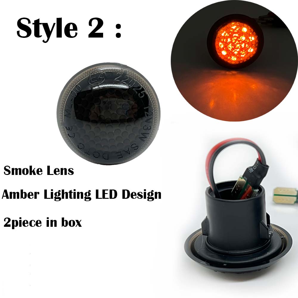 Canbus 12V LED Car Fender Led Side Marker Light Turn Signal Lamp 2010 2011 2012-2022 For Ford Transit Connect Smoked LensTurn Signal 2