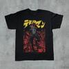 DEVILMAN Anime Retro Muster Herren und Damen Sommer Reine Baumwolle Bequem Lässig T-Shirt Locker Rundhals Modisches Oberteil