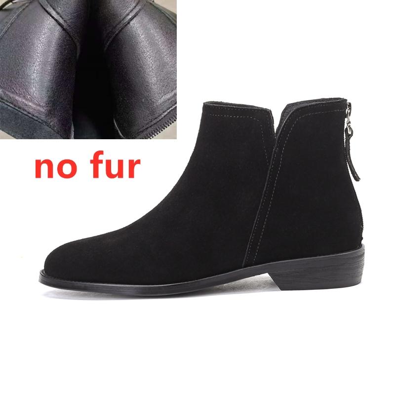 Fashion AIYUQI Women Ankle Boots 2025 New Women's Short Boots Genuine Leather Non-slip Large Size Thick Heel Female Boots