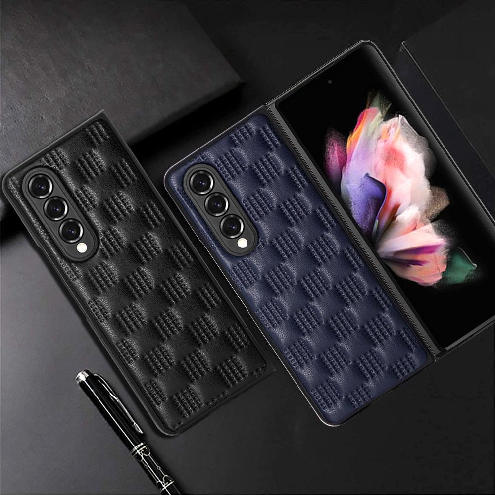 Comfortable Thin Leather Skin Case For Samsung Galaxy Z Fold 3 5g Fold3 Matte Feeling Protective Cover For Samsung Z Fold 3