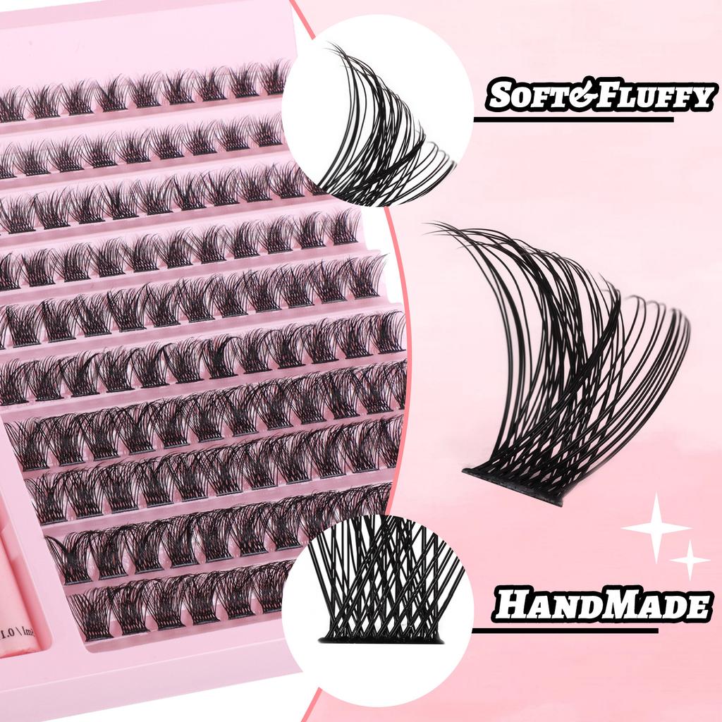 Diy Segmented Single Tuft Of Flower Hair 200 Tufts Of False Eyelashes 10-16Mm Eyelashes Dense Curl