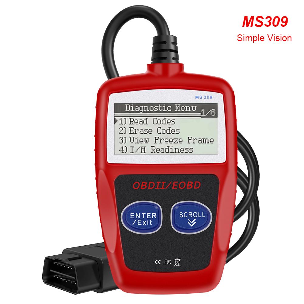 Code Reader YM519 MS309 OBD2 Code Reader Fault Code Scanner Multi-language Car Diagnostic Tools Engine System Battery Tester
