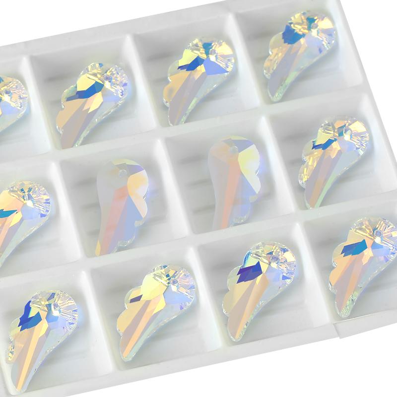 12Pcs Austria Crystal Pendant Loose Rhinestone Beads Charms Glass Jewelry Gems Stones for DIY Necklace Jewelry Making 11Styles