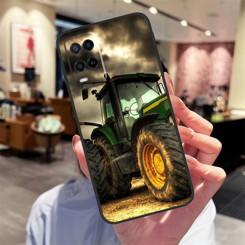 Farm Vehicle Tractor Case For Oppo A78 A98 A79 A18 A38 A58 A40 A60 A80 A16 A76 A96 A15 A74 A94 A54 A17 A77 Cover