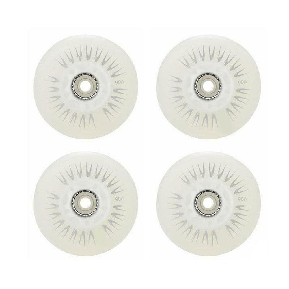 4pcs Flash Inline Skate Wheels 90a LED Lighting Skating Wheels 68/72/76//80mm Speed Skates Rock Fancy Roller Skates PU Tyres