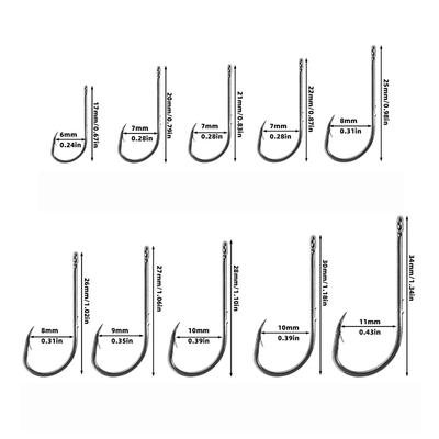 100Pcs Double Back Barbed Fishhook There Are Barbs And Crooked Mouth Hooks Sea Fishing Hook