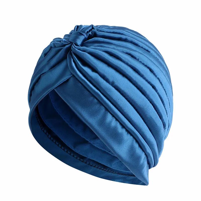 

Indian Turban Muslim Women Hijab Floral Printed Hat Cancer Chemo Cap Islamic Hair Loss Cover Beanie Bonnet Head Scarf Pleated