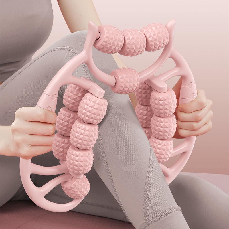 Circular 18-Wheel Foam Roller - Wolf Tooth Leg Massager for Slimming Calves and Thighs