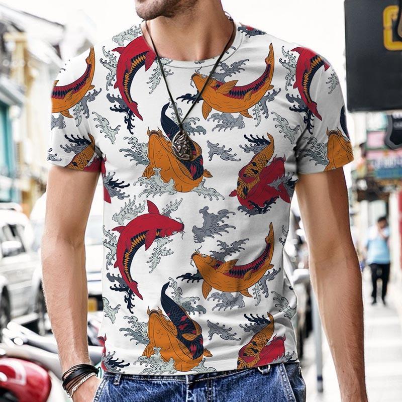Men's Casual Tees Summer Short Sleeve Round Neck Popular Clothes 3D Print Graphic Streetwear T-Shirts