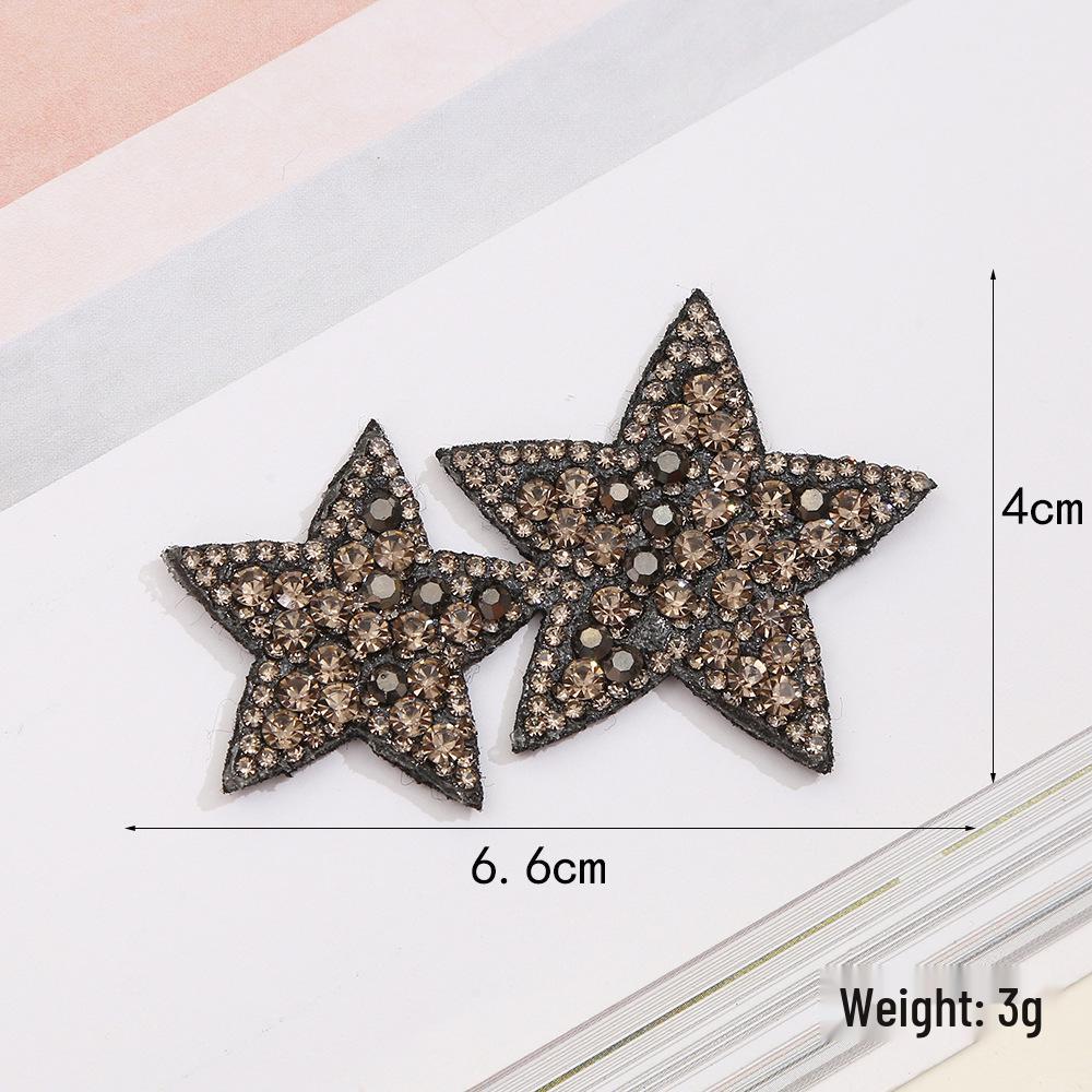 Full Diamond Rhinestone Star Patch – Self-Adhesive Crystal Flower for Shoes, Hats, and Clothing