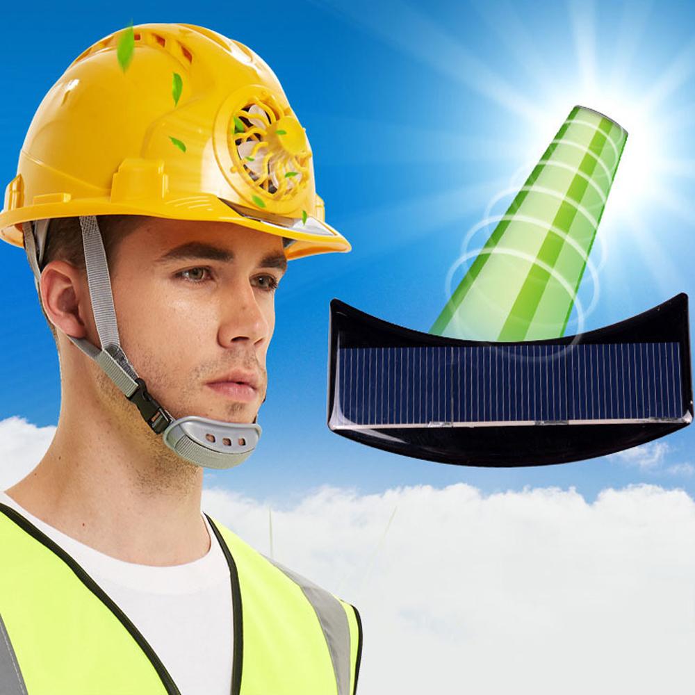 Utendørs solar vernehjelm multifunksjonell vifte vernehjelm Oppladbar ABS beskyttelseshette av solpanel for kvinner menn