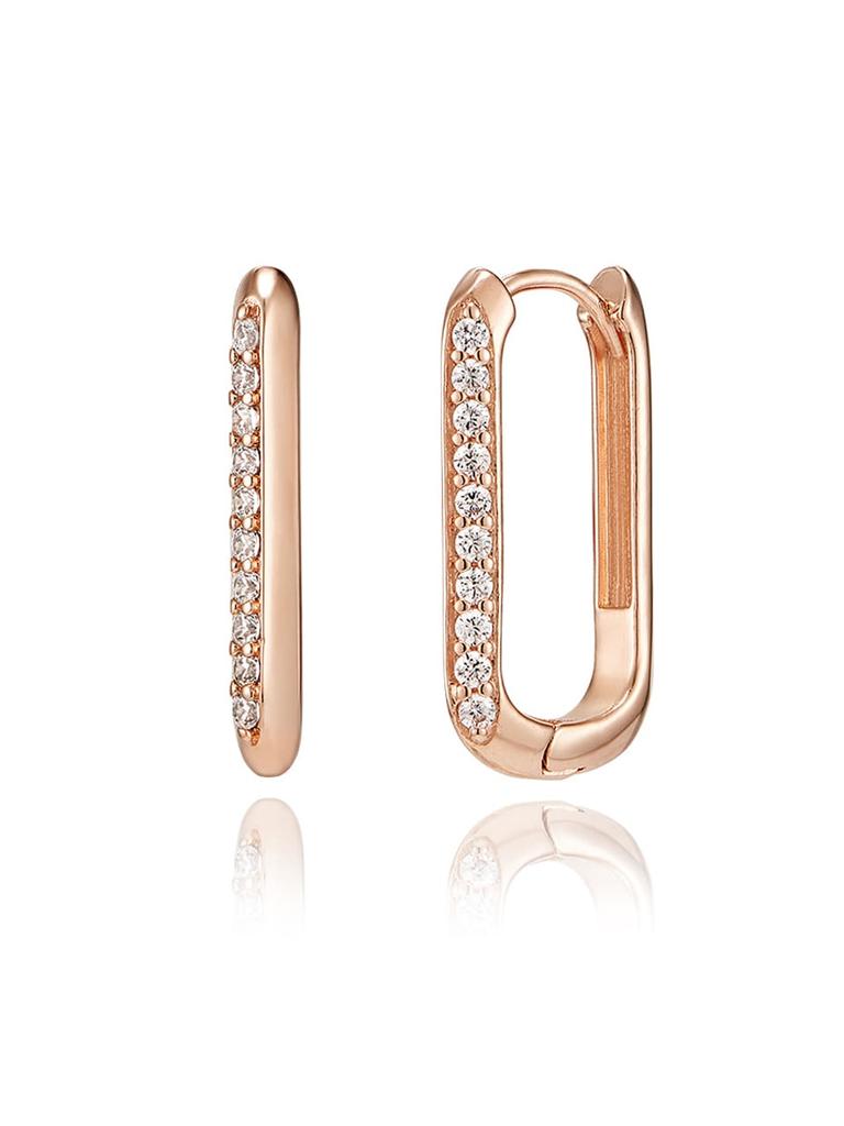 14K Half Cubic Round One-Touch Earrings (Gold Filled) C24EGF126