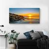 Arte de pared de paisaje marino al atardecer, pintura en lienzo de montaña, carteles e impresiones, imagen artística de pared moderna para decoración para sala de estar
