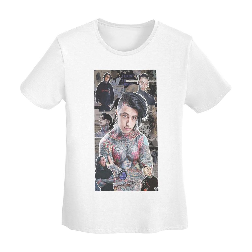 Ronnie Radke Photo Collage High Quality TShirt Women Short Sleeve T Shirts Crew Neck Clothes Cotton Summer Tees Streetwear