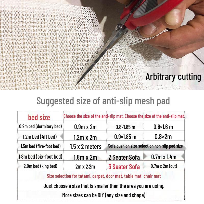 Anti-Slip Mat for Home: Bed, Mattress, Sofa, Seat Cushion, and Floor