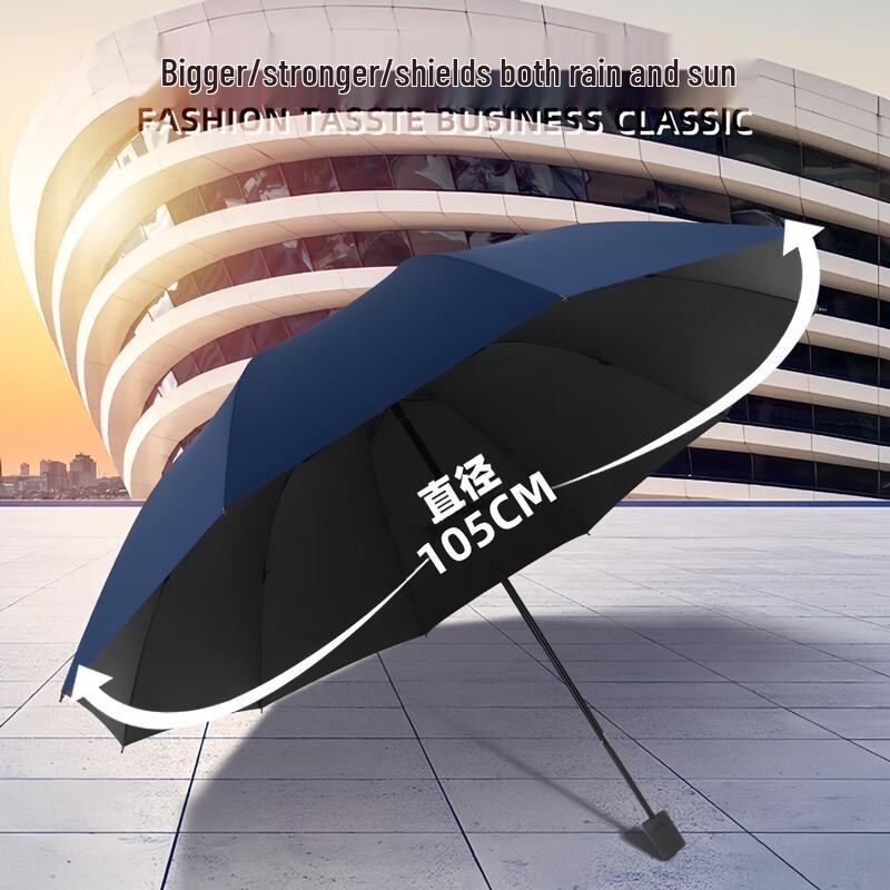 Zechen Oversized 10-Rib Dual-Use Folding Umbrella - 2 Pack