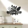 Custom Floral Metal Sign Rustic Iron Wall Art Garden Home Patio Decor Durable Outdoor Custom Text Available