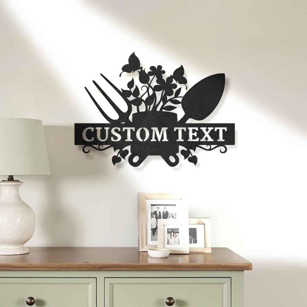 Custom Floral Metal Sign Rustic Iron Wall Art Garden Home Patio Decor Durable Outdoor Custom Text Available