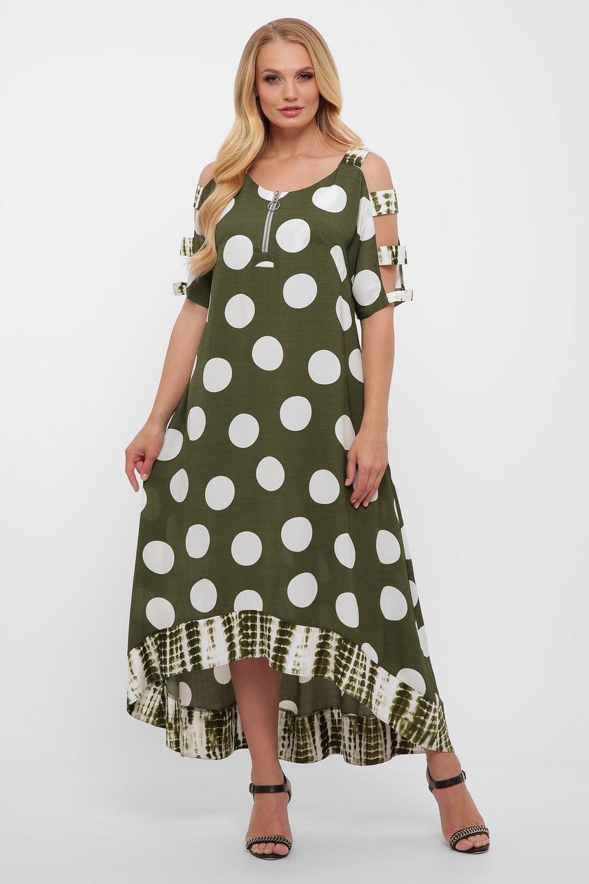 

Сукня Muar Тропікана 5XL оливковий