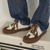 New classic Hong Kong style low-top soft sole cushioning leather casual shoes outdoor street skateboard shoes
