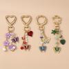 Hanger Enamel Butterfly Keychain DIY Heart Key Ring Cute Flower Pendant  Women