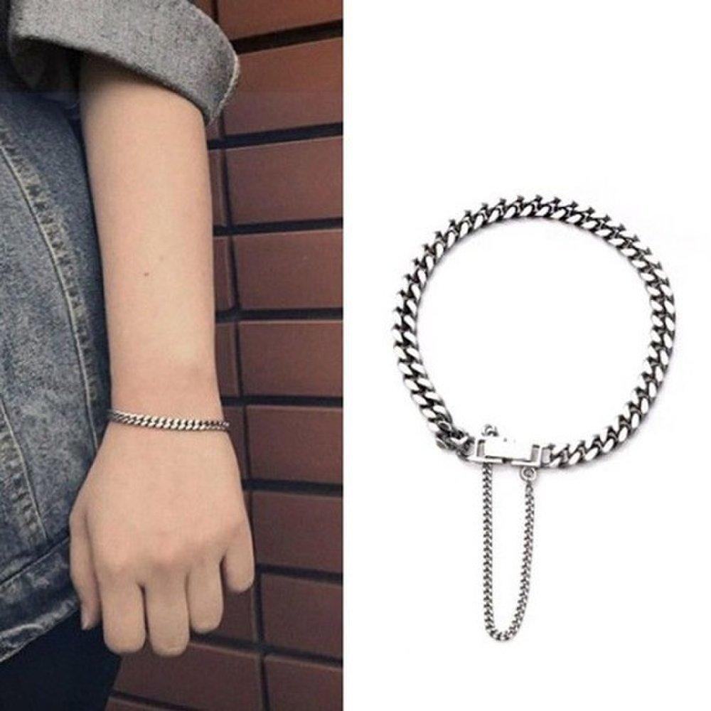 925 Unisex Unique Bold 5mm Silver Bracelet Sh112_16cm Couple Bracelet Unisex Bracelet Gift Anniversary