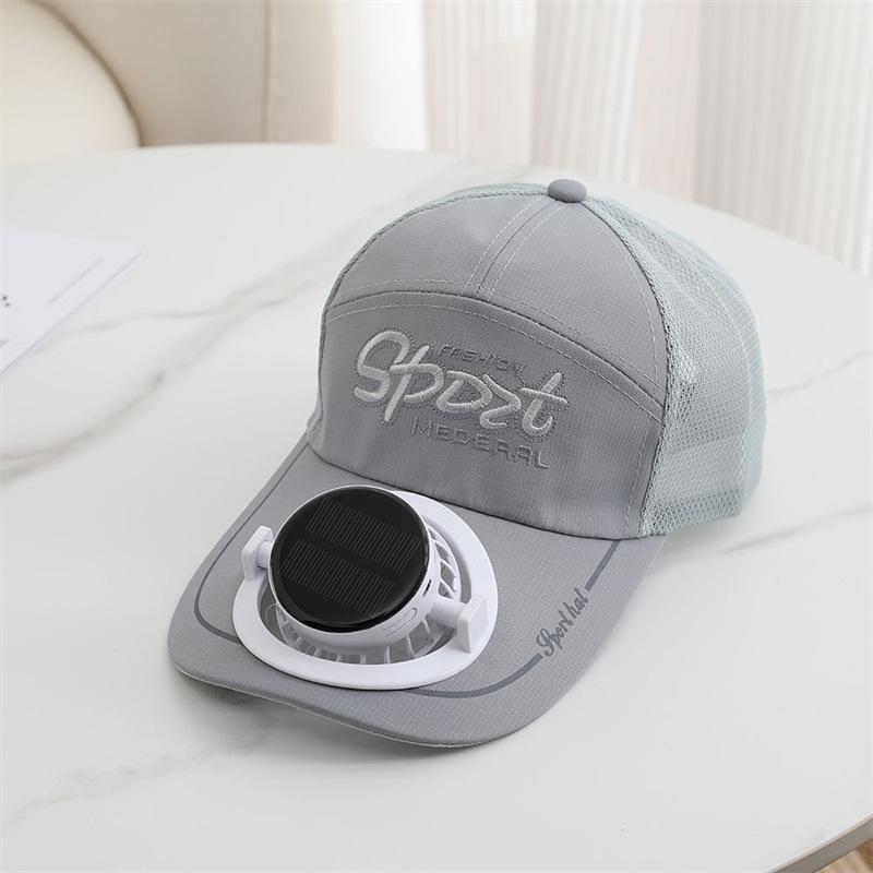 Summer Sunscreen Visor Fashionable New Men's and Women's Outdoor Sunshade Outdoor Solar Charging Fan Baseball Cap