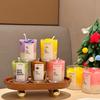 1PC Iced Coffee Aromatherapy Candle Double Layer Colored Fruit Aromatherapy Photo Ornament Holiday Souvenir Aromatherapy Candle
