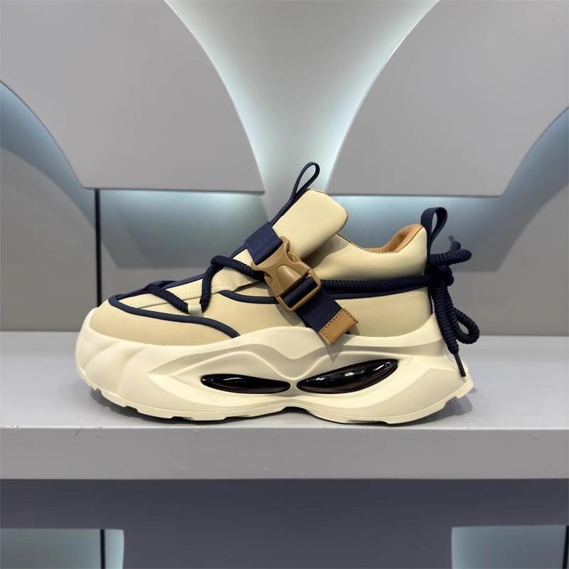 

2025 Нові Модні Чоловічі Кросівки Трендові З М якою Підошвою Зручне Повсякденне Взуття На Товстій Підошві З Підвищеною Повітропроникністю Кросівки для Бігу 39 хакі