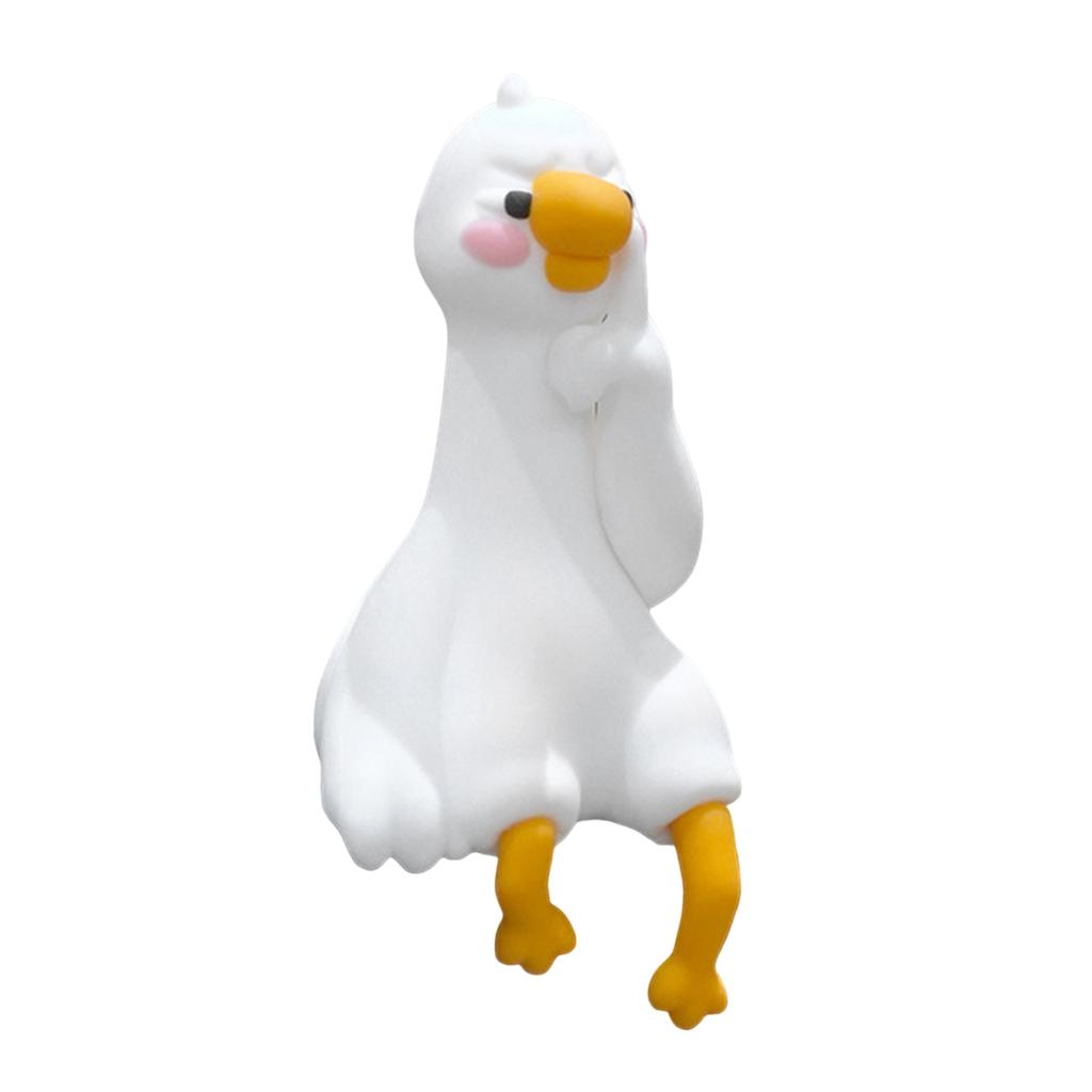 4PCS Animal Ornaments Mini Funny Computer Decor Goose Statues for Office Monitor & Dashboard Decor