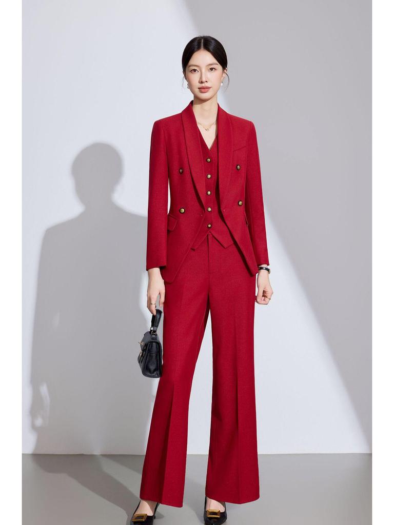 Damen Herbst/Winter Professioneller Anzug - Eleganter Stil für Hotelmanagerin oder Kosmetikerin Arbeitskleidung