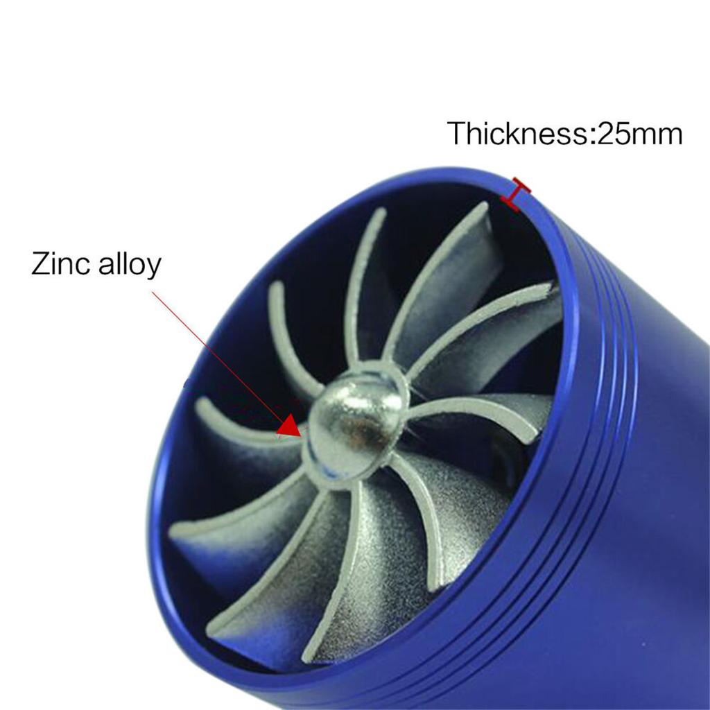 Car Single Supercharger Turbine Turbo Charger Air Filter Intake Fan Fuel Saver