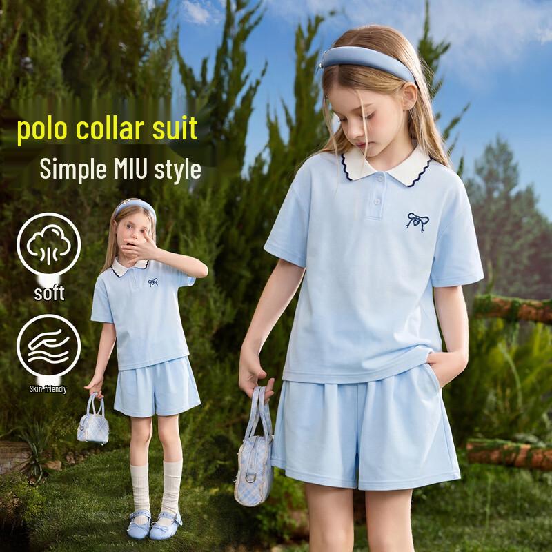 ASK JUNIOR Girls  Summer Textured Sleeveless Top & Shorts Set 110