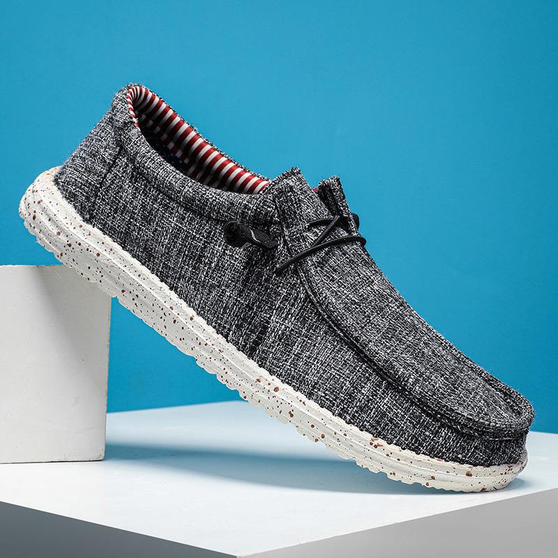 

Мужские парусиновые лоферы больших размеров в легком повседневном корейском стиле 47 чёрный