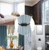 Magnetic Curtain Tiebacks 2 Pack Black Curtain Rope Tieback Curtain Holders for Drapes Modern Tie Backs Decorative Curtain Holdbacks