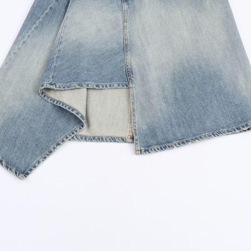 Za New Fall Women's Clothing 2025 Fashion Style Fashion All-Match Double Breasted Waist of Trousers Denim Midi Dress 4730490