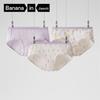 Bananain Silver Skin 501C Women's Mid-Waist Printed Briefs 3-Pack