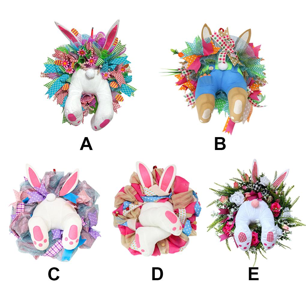 Easter Bunny Wreath Cute Spring Decoration For Door Easter Wreaths For Front Door Easter Decorations