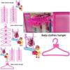 Premium Plastic Clothes Hanger 30cm Height Stylish Pink Bow Pack Of 10