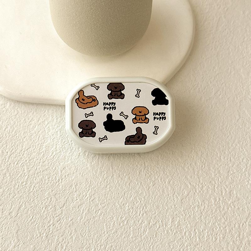1Pc Cute Cartoon Puppy Contact Lens Partner Case with Mirror Tools Mini Portable Girl Color Cosmetic Contact Lenses Storage Box