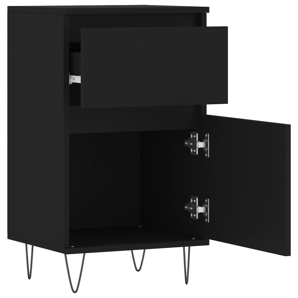 Sideboards 2 pcs Black 40 x 35 x 70 cm Engineered Wood