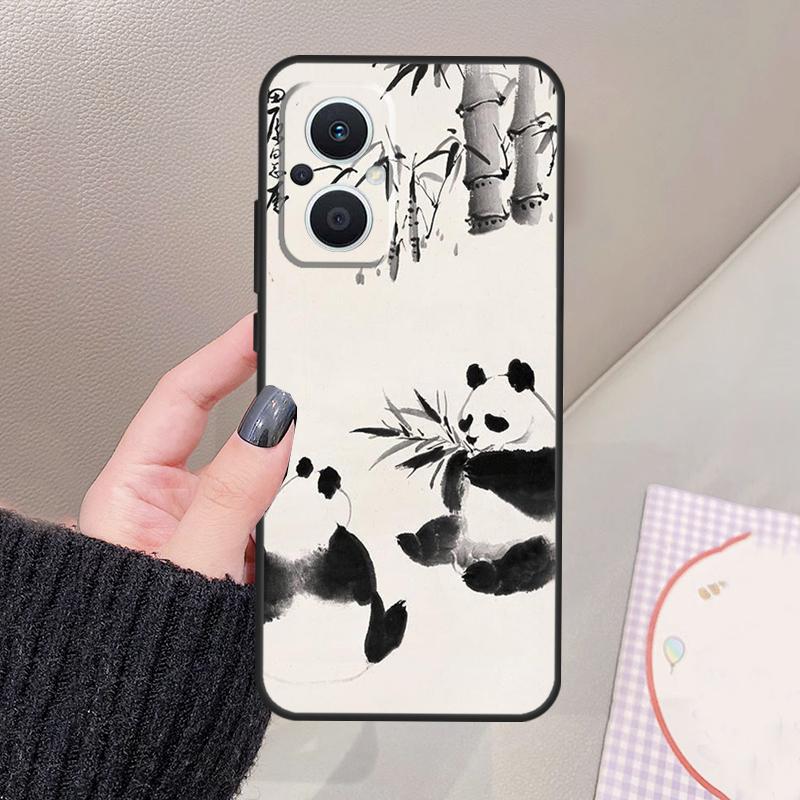 Chinese Bear Panda Funda For OPPO Reno 13 11 12 14 Pro 13F 14F 12F 11F 7 8 Lite OPPO Find X5 X6 X8 X9 Pro Case