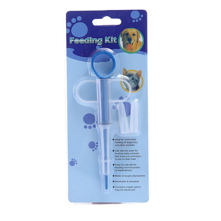 Pet Medicine & Milk Feeder: Push-Type Needle for Dogs & Cats