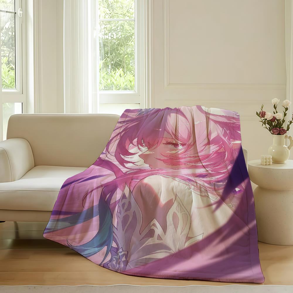 Game Honkai Star Rail Cyrene Blanket For Sofa Office Bed Plane Travel Sleep Read Relax Camping Soft And Warm