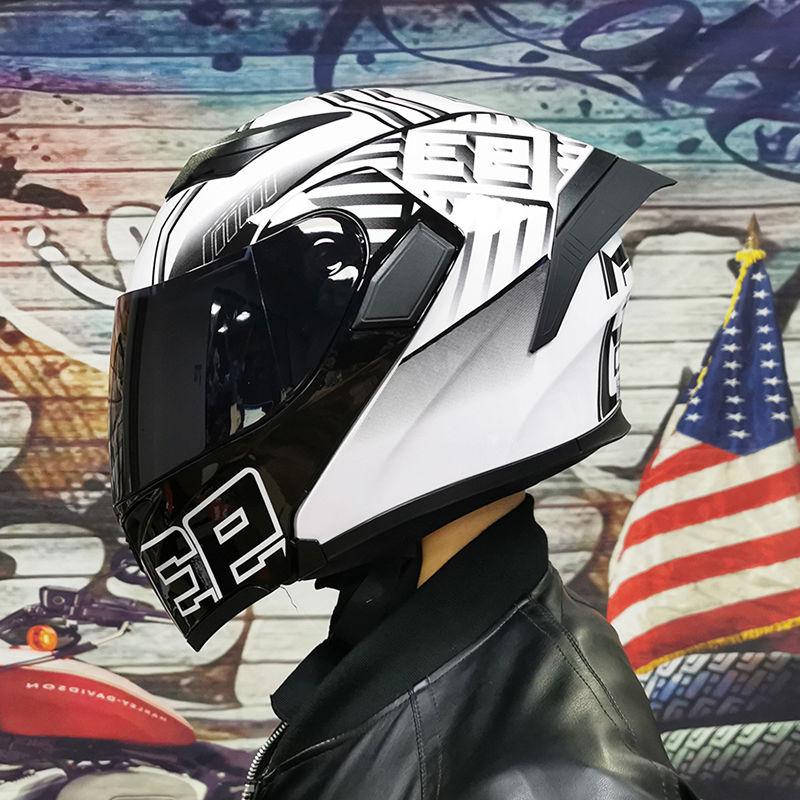 JIEKAI Motorcycle Helmet With Men's And Women's Dual Lenses Uncover Helmet / Electric Vehicle Semi Full Cover Locomotive