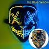 Halloween Neon Led Purge Mask Masque Masquerade Party Masks Light Grow In the Dark Horror Mask Glowing Masker