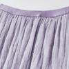 Elegant Embroidered A-Line Pleated Midi Skirt