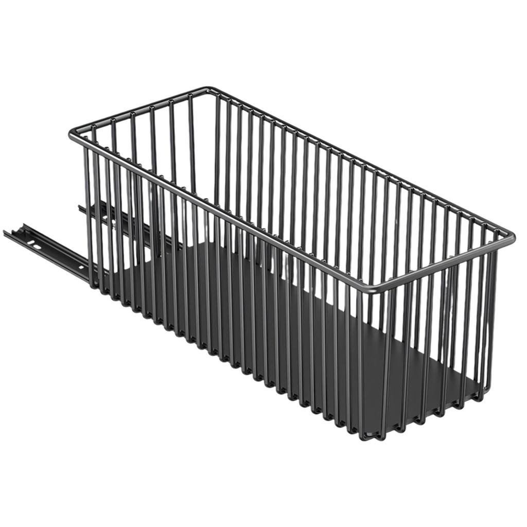 Retractable Storage Basket For Home Organization Ideal For Kitchen Cabinets And Bathroom Shelves Carbon Steel Design